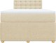 vidaXL vidaXL Łóżko kontynentalne z materacem, kremowe, tkanina, 120x200 cm 6