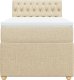 vidaXL Łóżko kontynentalne z materacem, kremowe, tkanina, 100x200 cm 4