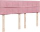 vidaXL Łóżko kontynentalne z materacem, różowe, aksamit, 140x190 cm 5