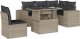 vidaXL 6-cz. zestaw mebli ogrodowych, z poduszkami, jasnoszary 2