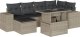 vidaXL 7-cz. zestaw wypoczynkowy do ogrodu, z poduszkami, jasnoszary 2