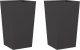 vidaXL vidaXL Donice ogrodowe, 2 szt., czarne, 45x45x75 cm, stalowe 1