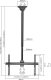 Manhattan Uchwyt sufitowy Manhattan TV/LCD 37"-70", 50kg płynna regulacja 10