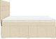 vidaXL Łóżko kontynentalne z materacem, kremowe, tkanina, 180x200 cm 5