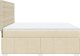 vidaXL Łóżko kontynentalne z materacem, kremowe, tkanina, 180x200 cm 5