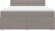 vidaXL vidaXL Łóżko kontynentalne z materacem, taupe, tkanina, 180x200 cm 6
