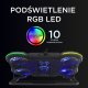 Podstawka chłodząca Rampage PROTE R6 10-17", RGB, regulowana 11