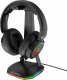 Rampage Tower T14 Stojak na słuchawki, gamingowy RGB, hub 2x USB, czarny 1