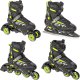 Rolki Raven Inlineskates Rolki Wrotki Łyżwy 4w1 Regulowane RAVEN Profession Black/Lime 28-32 1