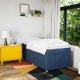 vidaXL Łóżko kontynentalne z materacem, niebieskie, tkanina, 90x200 cm 3