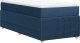 vidaXL Łóżko kontynentalne z materacem, niebieskie, tkanina, 90x200 cm 6