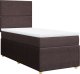 vidaXL Łóżko kontynentalne z materacem, brązowe, tkanina, 90x200 cm 2
