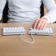 R-GO Tools R-Go Tools Ergonomiczna R-Go Split Break klawiatura, z oprogramowaniem do robienia przerw, AZERTY (FR), Bluetooth, biała 5