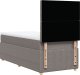 vidaXL vidaXL Łóżko kontynentalne z materacem, taupe, tkanina, 100x200 cm 7