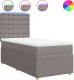 vidaXL vidaXL Łóżko kontynentalne z materacem, taupe, tkanina, 90x200 cm 2