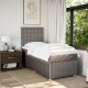vidaXL vidaXL Łóżko kontynentalne z materacem, taupe, tkanina, 90x200 cm 5