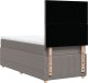 vidaXL Łóżko kontynentalne z materacem, taupe, tkanina, 100x200 cm 6