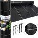 Linarem SiatkiSieci AGROTKANINA 135G 0,8x50m PREMIUM UV 3% AGROWŁÓKNINA CZARNA MATA + KOŁKI 8