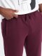 Ombre Męskie dresowe spodnie bawełniane joggery BASIC  bordowe V3 OM-PABS-0174 L 1