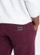 Ombre Męskie dresowe spodnie bawełniane joggery BASIC  bordowe V3 OM-PABS-0174 L 4