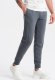 Ombre Bawełniane dresowe spodnie męskie joggery BASIC  grafitowe V11 OM-PABS-0174 XXL 2