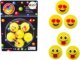 LeanToys Zestaw Piłeczek Kauczukowych Emoji Żółte 6 Szt 1