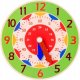 LeanToys Zegar Drewniany Edukacyjny Godziny Minuty Sekundy Zielony 1