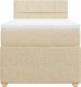 vidaXL Łóżko kontynentalne z materacem, kremowe, tkanina, 80x200 cm 6