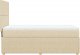 vidaXL Łóżko kontynentalne z materacem, kremowe, tkanina, 80x200 cm 5