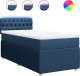 vidaXL Łóżko kontynentalne z materacem, niebieskie, tkanina 100x200 cm 2