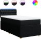 vidaXL Łóżko kontynentalne z materacem, czarne, tkanina 90x190 cm 2
