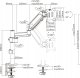 Value VALUE Ramię LCD, 4 punkty obrotu, montaż na stole 2