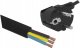 Plastrol Przewód przyłączeniowy Plast-Rol W-97186 5m 3x1,5mm wtyczka nierozbieralna 16A UNI-SCHUCKO czarny 3