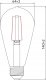 GTV Żarówka GTV Filament LD-ST64FL4-30 6W E27 ST64 3000K 6000lm transparentna 4