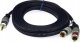Kabel Vitalco Przyłącze JKD10 wtyk 3,5 2xwtyk RCA 20m JACK cinch 1