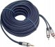 Kabel Vitalco Przyłącze JKD10 wtyk 3,5 2xwtyk RCA 20m JACK cinch 6
