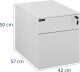Fromm & Starck Kontenerek szafka metalowa pod biurko 2 szuflady na klucz 42 x 57 x 50 cm Kontenerek szafka metalowa pod biurko 2 szuflady na klucz 42 x 57 x 50 cm 5