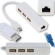 HUB USB Reagle HUB USB-C do 3 x USB 2.0 / ethernet RJ45 karta sieciowa adapter internet 1