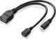 Adapter USB Vention Kabel micro USB męski do USB 2.0 żeński OTG + zasilanie micro USB żeński 1