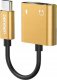 Vega ADAPTER HF TYP-C DENMEN ZŁOTY AUDIO JACK + ZASILANIE DU07> 10