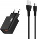 Ładowarka ŁADOWARKA SIECIOWA 2A + KABEL TYP-C CZARNY SOMOSTEL 2100mA USB-C SMS-A31> 3