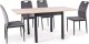 SIGNAL MEBLE Stół rozkładany kwadratowy FLIP 80(160)x80 dąb artisan/czarny 5