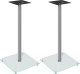 vidaXL vidaXL Stojaki pod głośniki, 2 szt, srebrne, szkło hartowane, 1 słupek 2