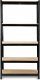 Funfit Metal storage rack 150x75x30 cm BLACK 2