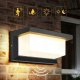 Kinkiet LVT LVT Lagos 7925 kinkiet lampa ścienna ogrodowa IP54 1x12W LED 4000K 840lm z czujnikiem ruchu czarny/biały 11