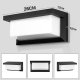 Kinkiet LVT LVT Lagos 7925 kinkiet lampa ścienna ogrodowa IP54 1x12W LED 4000K 840lm z czujnikiem ruchu czarny/biały 21