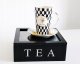 Home Styling Collection Drewniana herbaciarka TEA 9 przegródek czarny 3