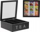 Home Styling Collection Drewniana herbaciarka TEA 9 przegródek czarny 7