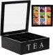 Home Styling Collection Drewniana herbaciarka TEA 9 przegródek czarny 8