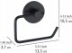 Wenko Uchwyt na papier toaletowy MILAZZO Vacuum-Loc, czarny, WENKO 2